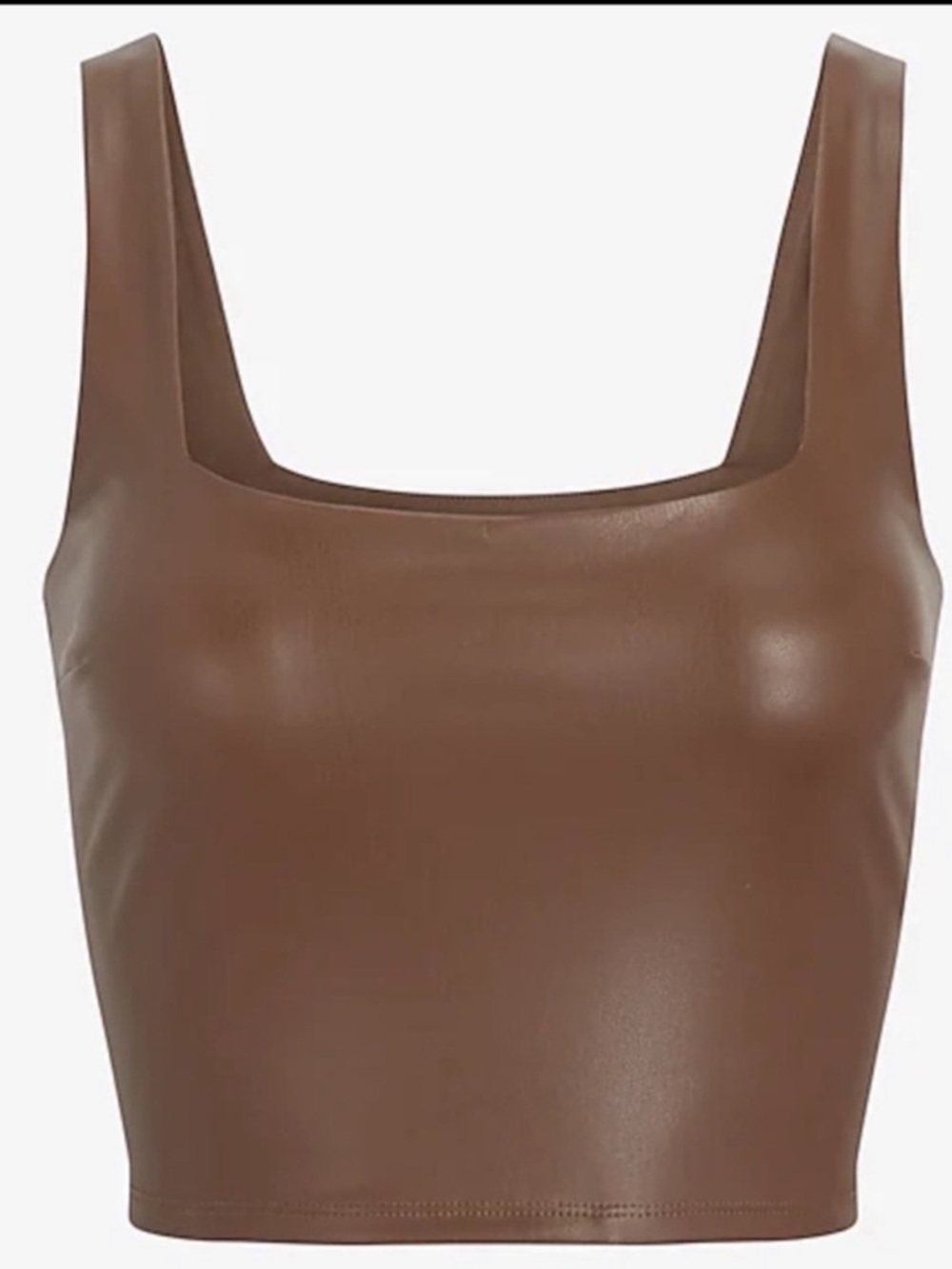 NWT Express Body Contour Faux Leather Crop Tank